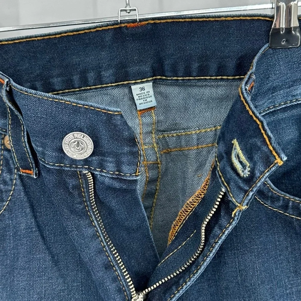 True Religion Mens Skinny Seat Flap Jeans‎ Dark Wash Denim Size 36